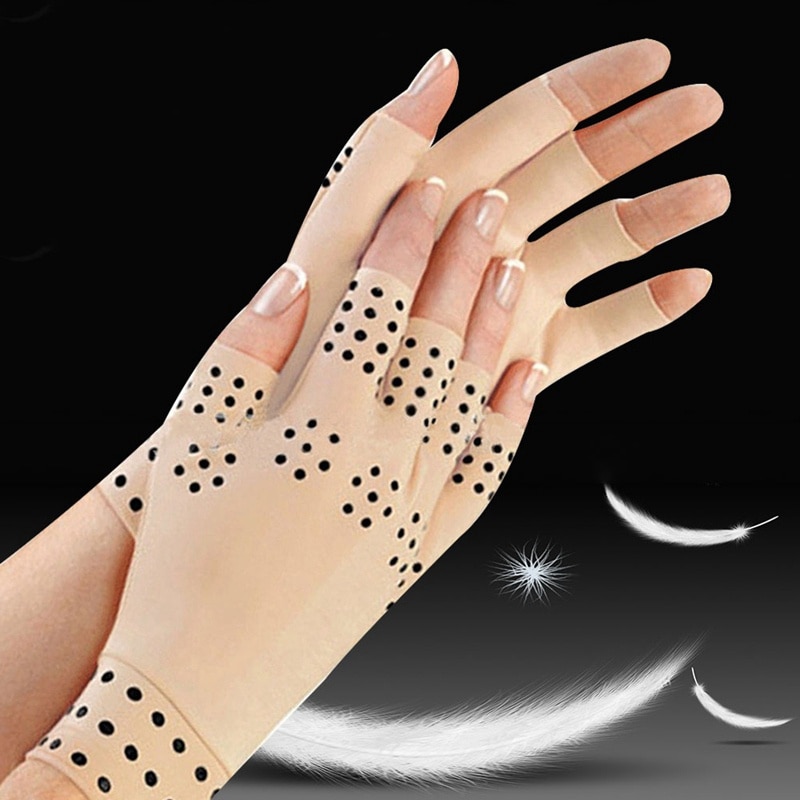 Anti Arthritis Health Compression Therapy Gloves Men Women Fingerless Gloves