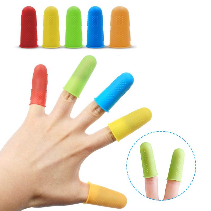 Silicone Finger Anti-cut Sleeve Cover Washable Anti Slip Heat Resistant Finger Cover