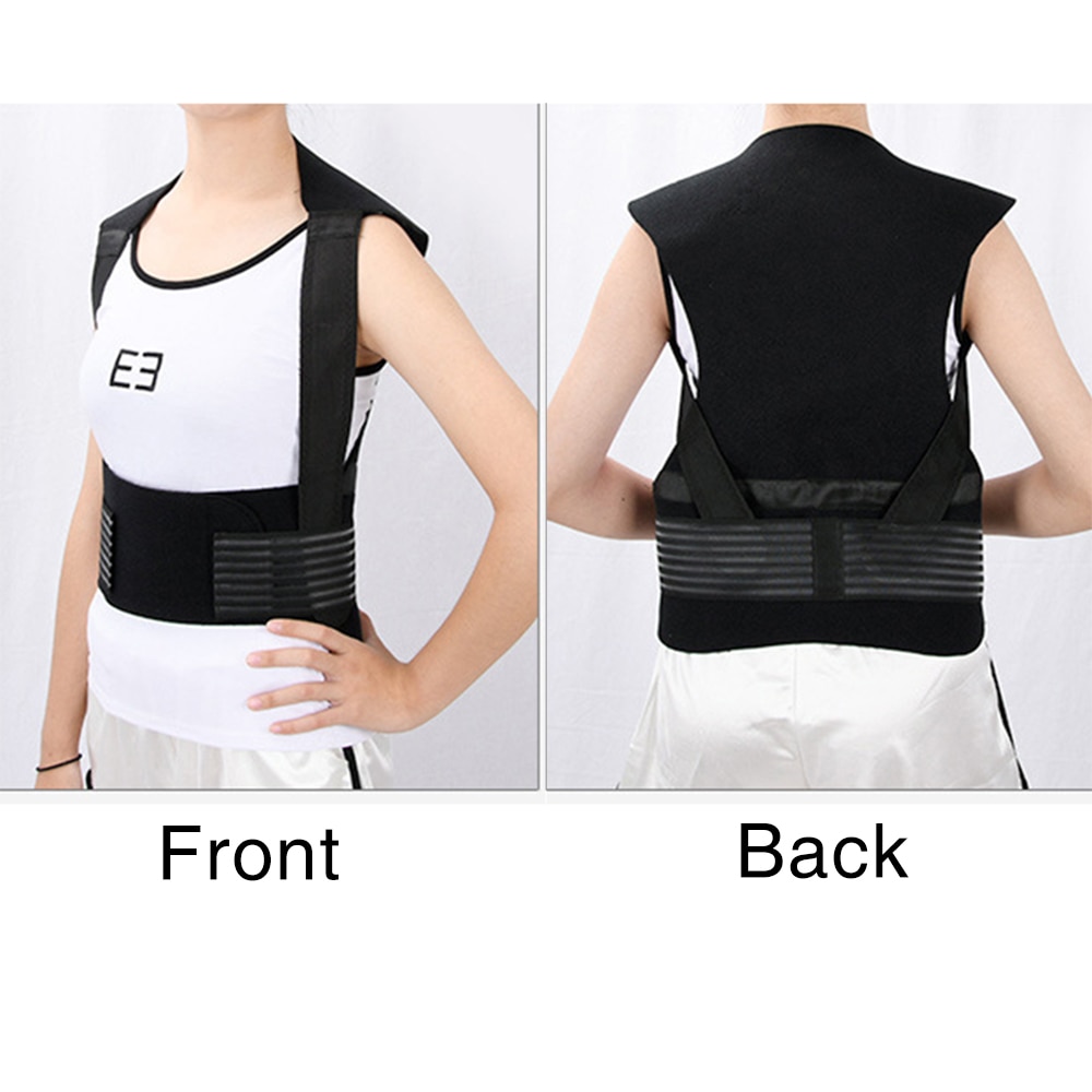 Magnetic Back Support Magnets Heating Therapy Belt Waist Brace Posture Corrector