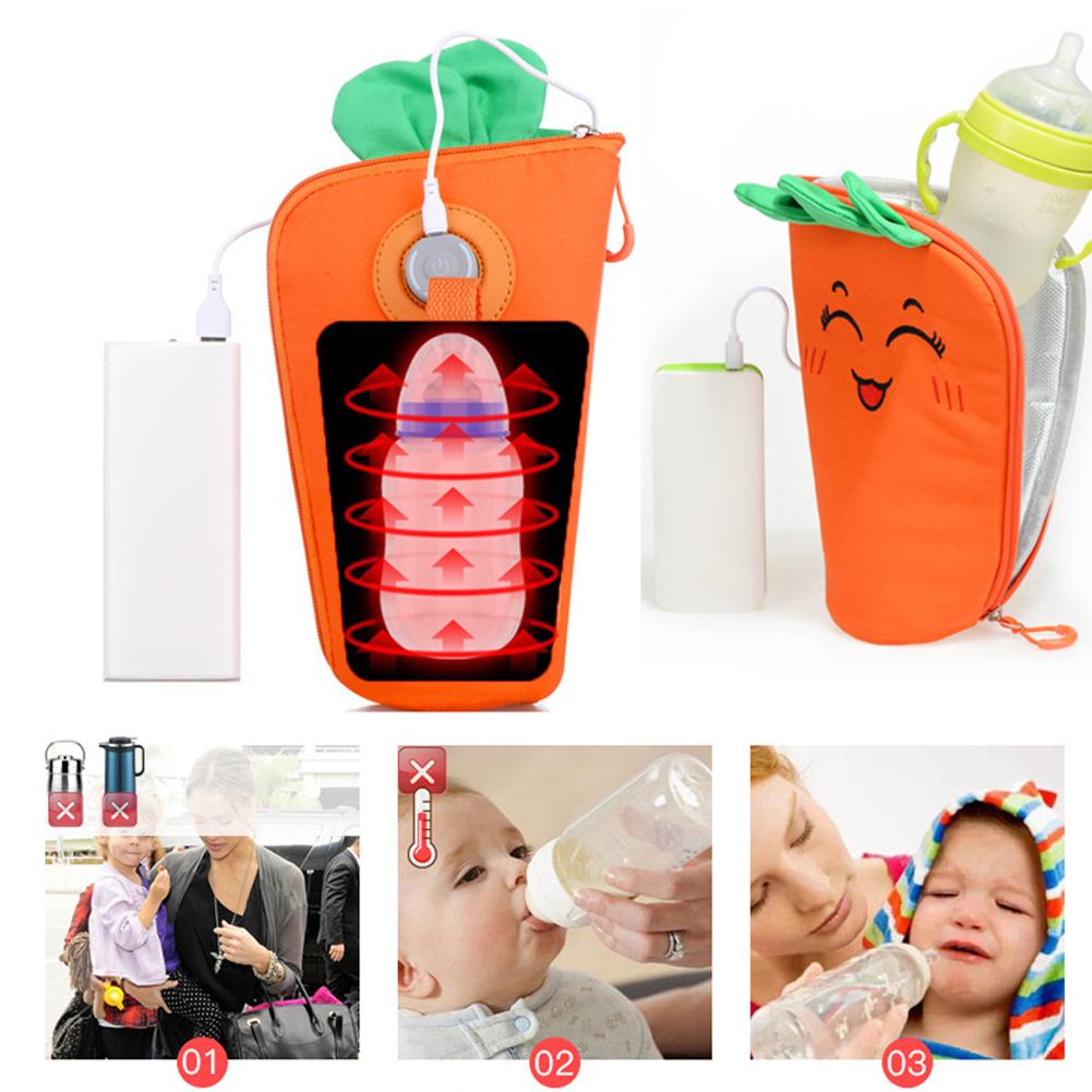 Multifunction USB Heating Milk Warmer Bag Removable Easy To Wash
