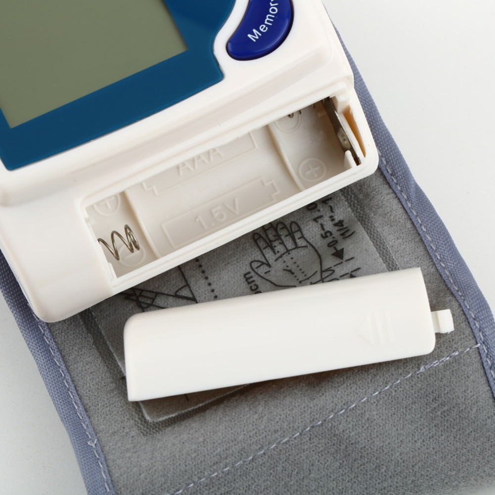 Digital LCD Wrist Cuff Arm Blood Pressure Monitor Heart Beat Rate Pulse Measure Meter