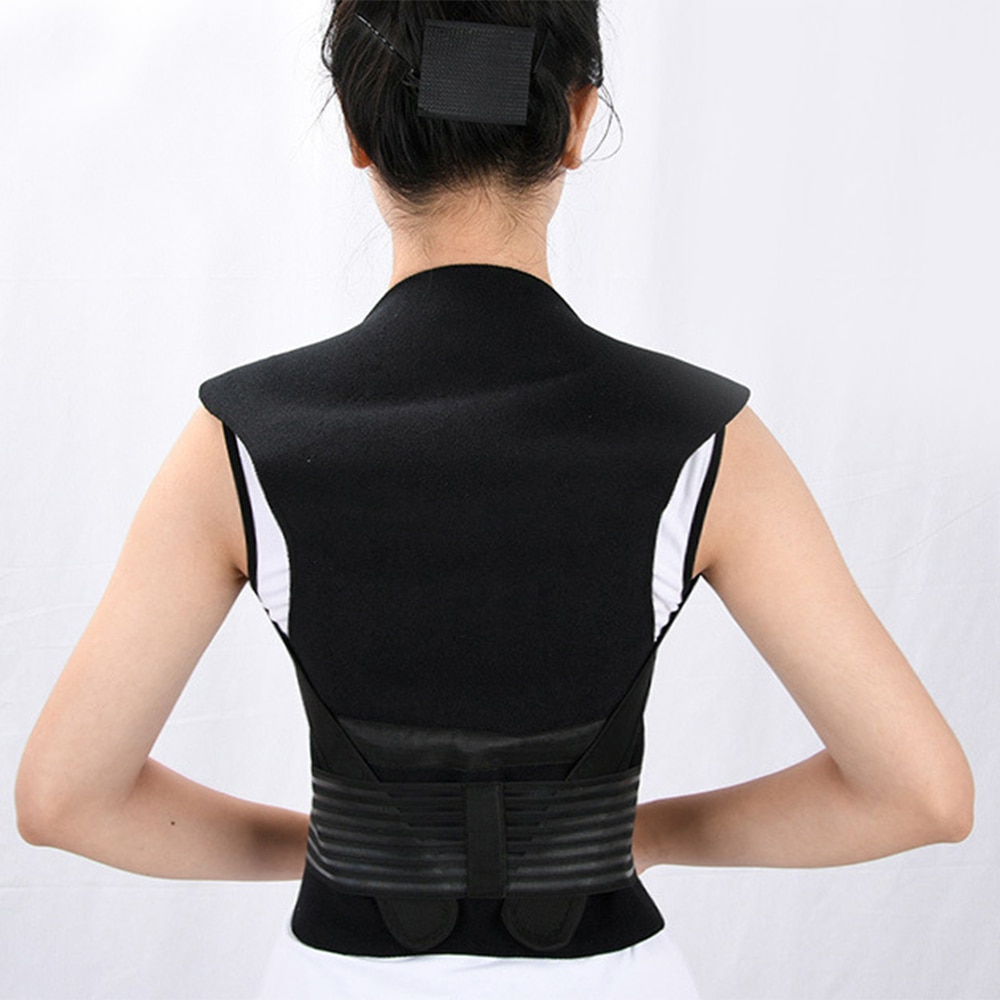 Magnetic Back Support Magnets Heating Therapy Belt Waist Brace Posture Corrector