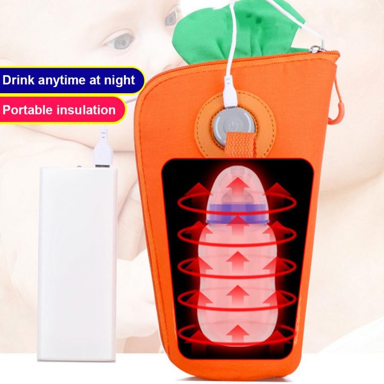 Multifunction USB Heating Milk Warmer Bag Removable Easy To Wash