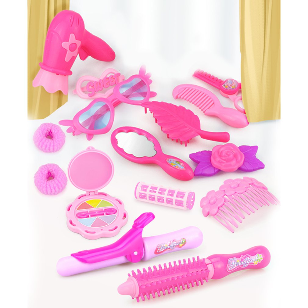 Princess Hairdressing Simulation Plastic Toy For Girls Dressing Cosmetic