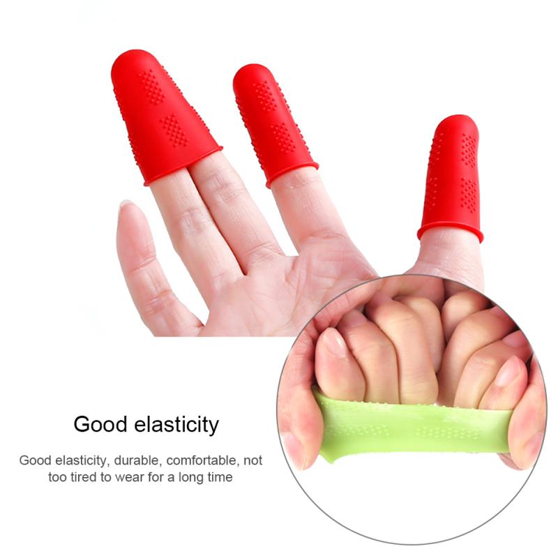 Silicone Finger Anti-cut Sleeve Cover Washable Anti Slip Heat Resistant Finger Cover